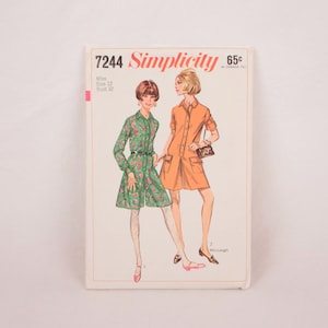 1960s Simplicity 7244 // step-in pantdress // size 12 bust 32