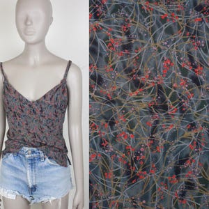 vintage BCBG Max Azria tank top // twisted straps // abstract print