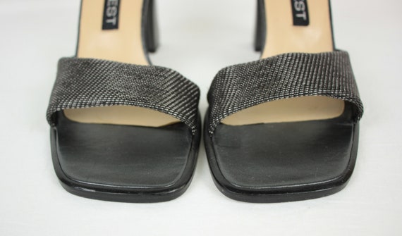 vtg square toe heels // gunmetal // size 7.5 - image 5