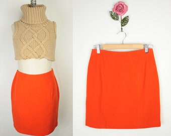 80s 90s Anne Klein wool skirt // seaming details