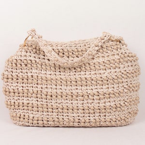 60s Beaded Crochet Straw Bag // Simon by Mister Ernest // Made - Etsy
