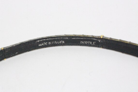 Vintage Lucienne Reptile Belt // Made in France - Etsy Israel display picture 1