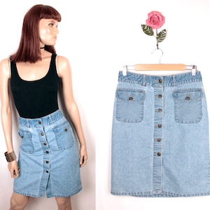 SALE // 90s Jeansrock // durchgeknöpft