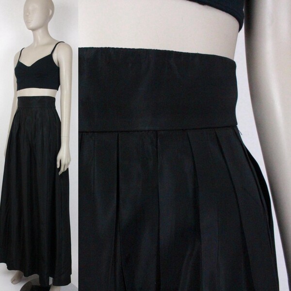 TAFFETA SKIRT WITH PLEATED WAIST