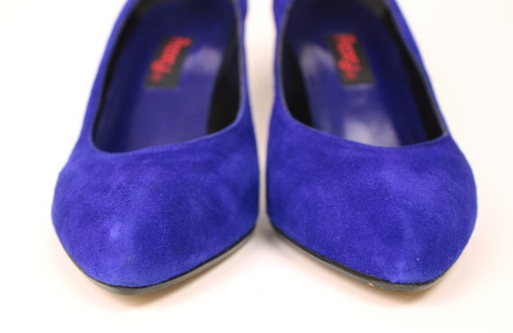 80s 90s suede heels //  // size 7.5 - image 6