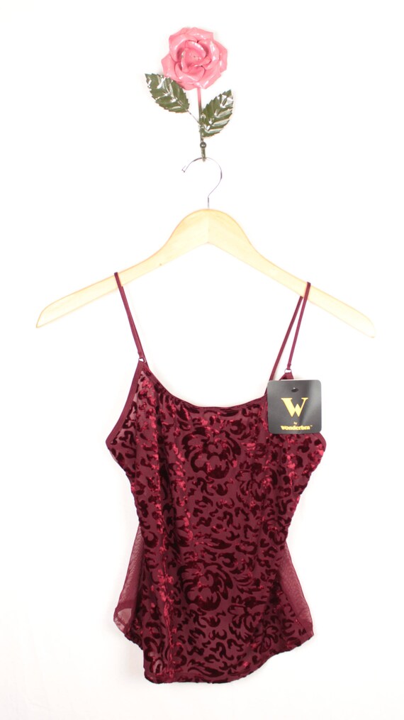 sheer velvet burnout cami // wonderbra // nwt - image 4