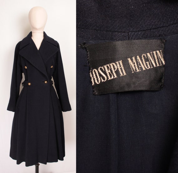 50s Joseph Magnin wool princess coat // pleated