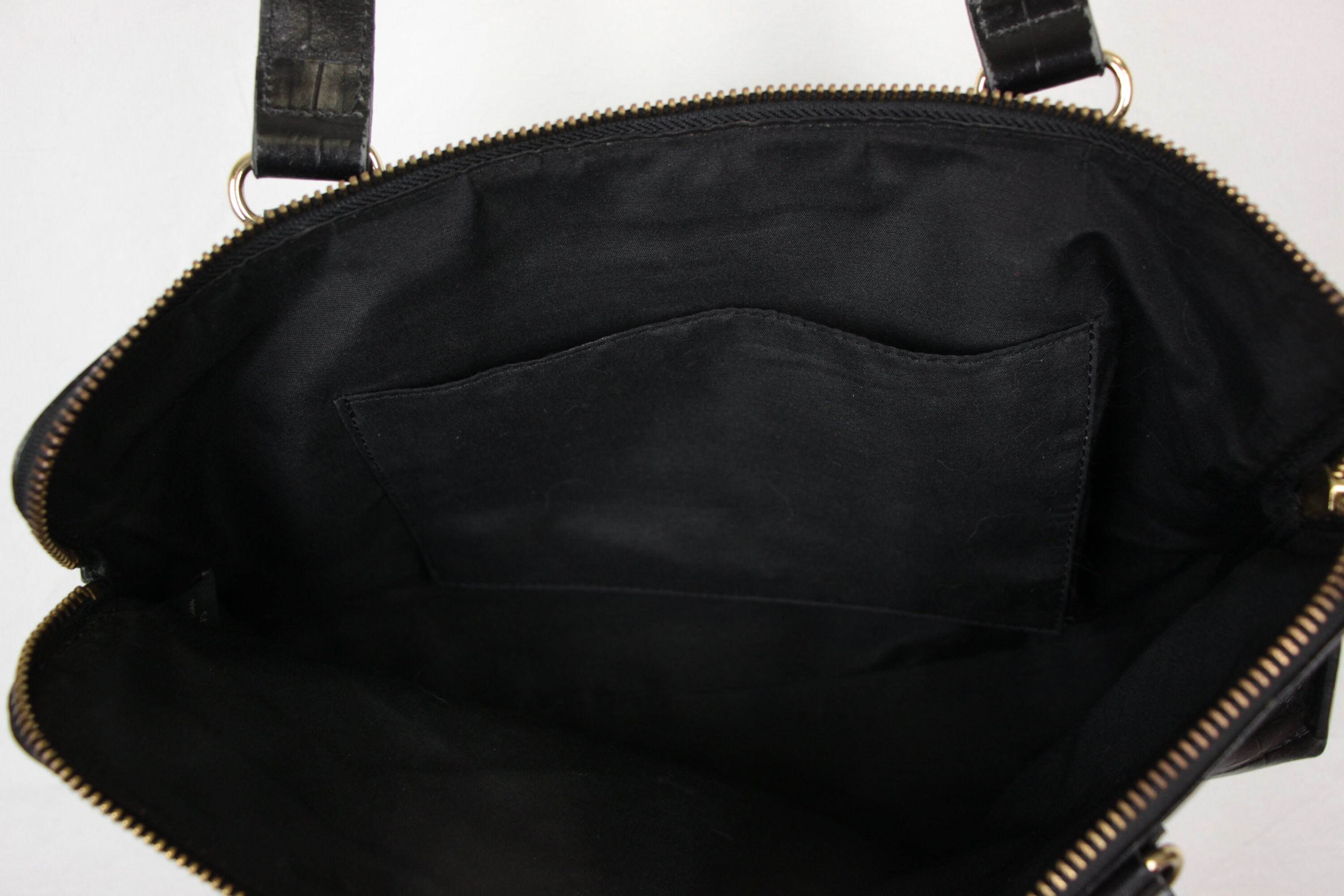 Y2K Banana Republic Black Leather Bag // Croc Embossed - Etsy