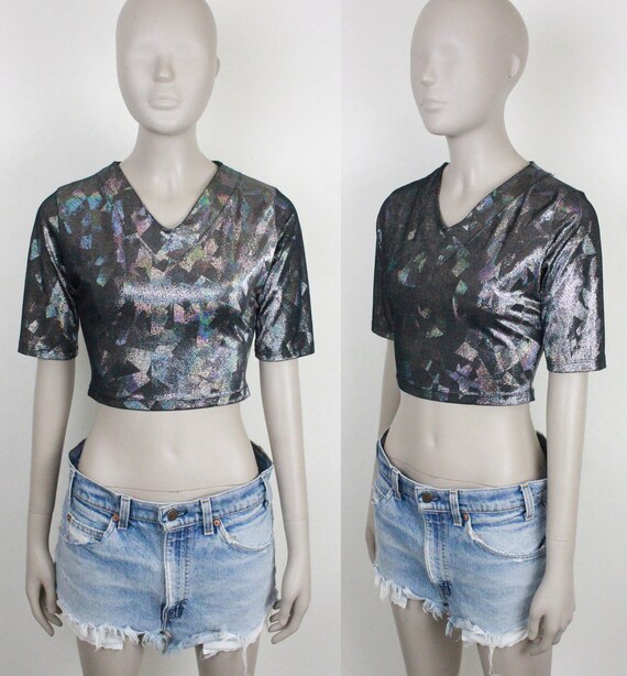Y2K iridescent spandex top // Class Act View 2