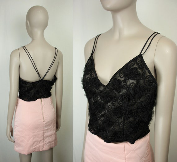 Christies sheer lace and organza top // made in I… - image 5