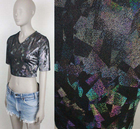 Y2K iridescent spandex top // Class Act - image 1