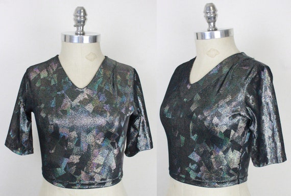 Y2K iridescent spandex top // Class Act View 4