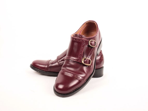 burgundy leather monk strap // john fluevog // wom