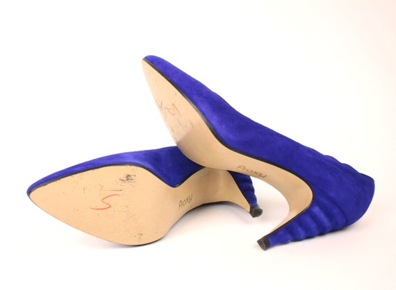 80s 90s suede heels //  // size 7.5 - image 10