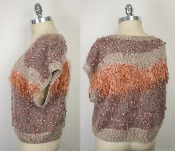 80s knit cardigan // soft and slouchy // copper a… - image 9