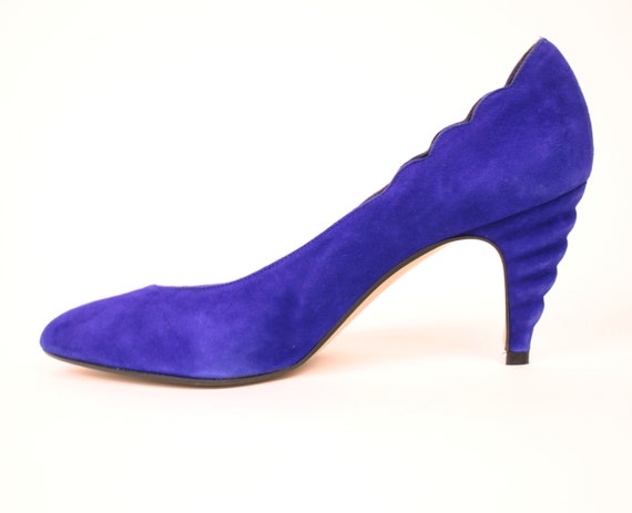 80s 90s suede heels //  // size 7.5 - image 4