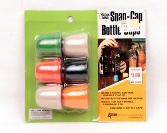 vintage bottle caps // bottle savers // set of 6