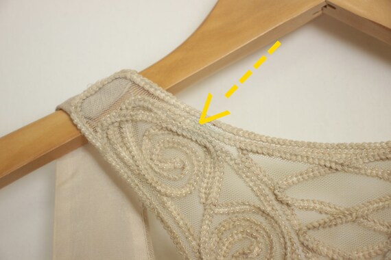 90s Y2K embroidered back dress // khaki linen - image 7