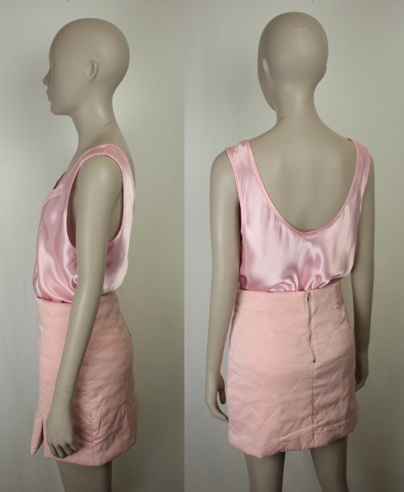 80s 90s satin camisole // bubblegum pink - image 3