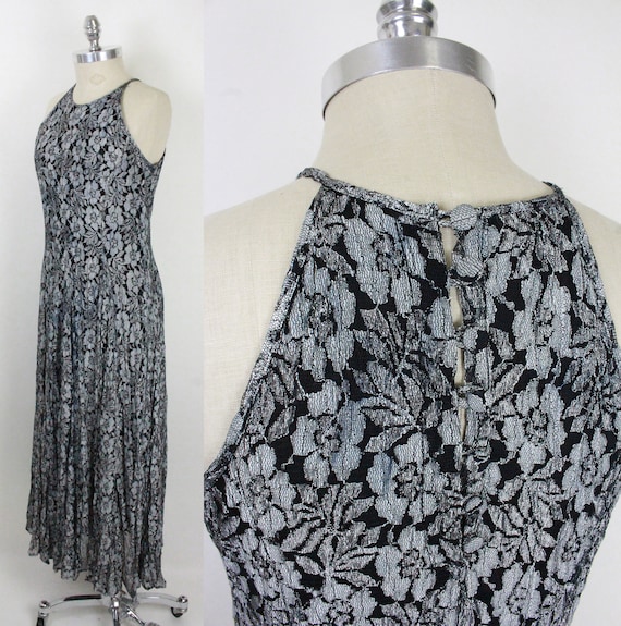 90s-Y2K lace dress // Starina // crinkle fabric