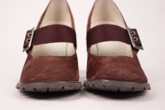 suede mary janes // lug sole // canvas and gromme… - image 7
