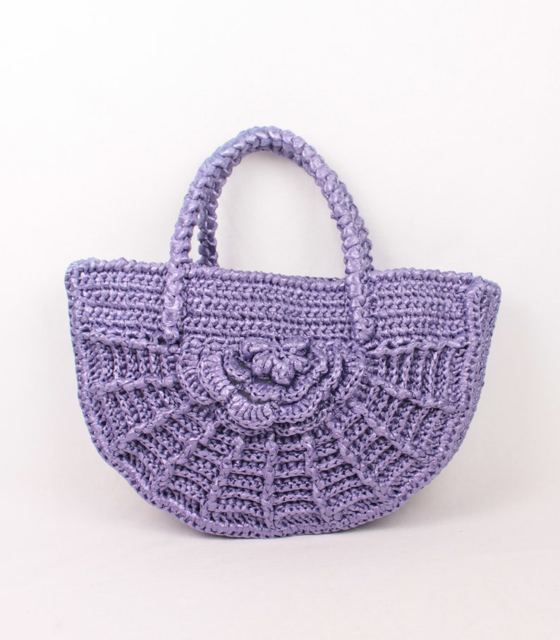 purple straw bag