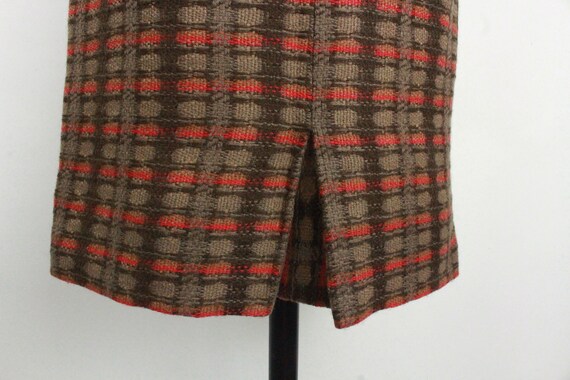 60s 70s Loubella Originals skirt // brown and red… - image 3