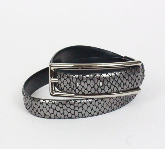 Vintage WCM New York Multi Patchwork Leather Reptile Skin Belt? Vintage WCM New York Leather Patchwork Belt Large | eBay main image 4