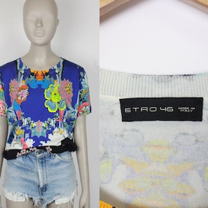 Etro short sleeve sweater // abstract print