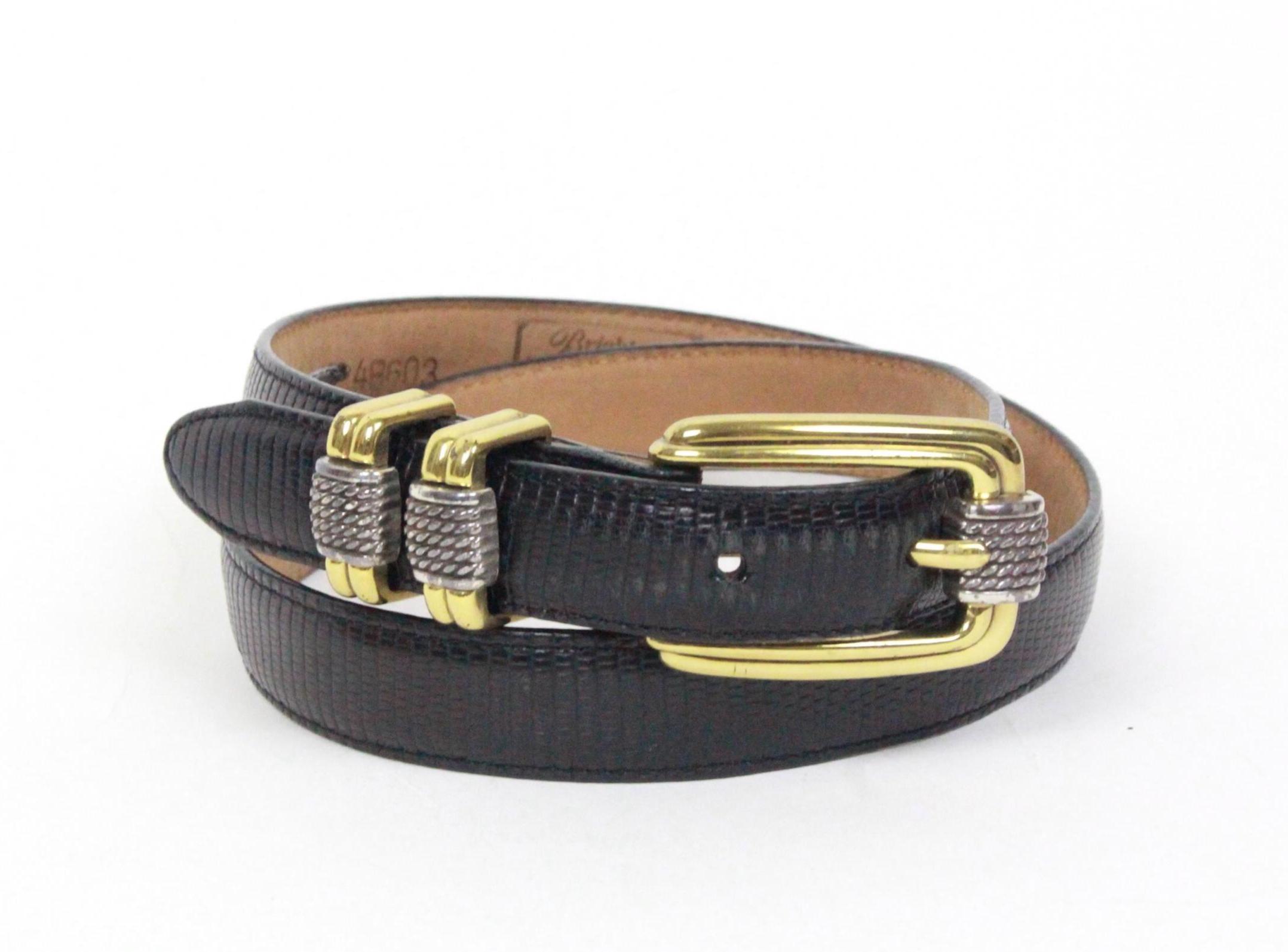 Brighton Black and Gold Baroque Belt Vintage 1990 main image 2