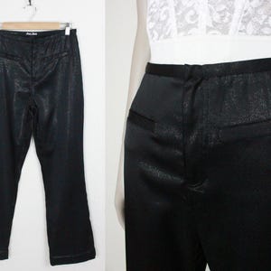 vintage y2k club pants // black sparkly // boot cut // medium to high rise