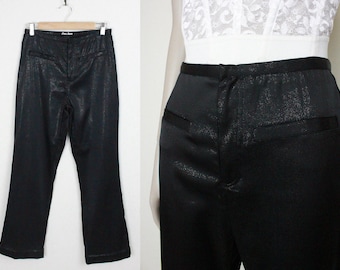 vintage y2k club pants // black sparkly // boot cut // medium to high rise