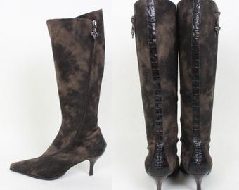 vtg Donald J Pliner boots // faux suede // size 7M