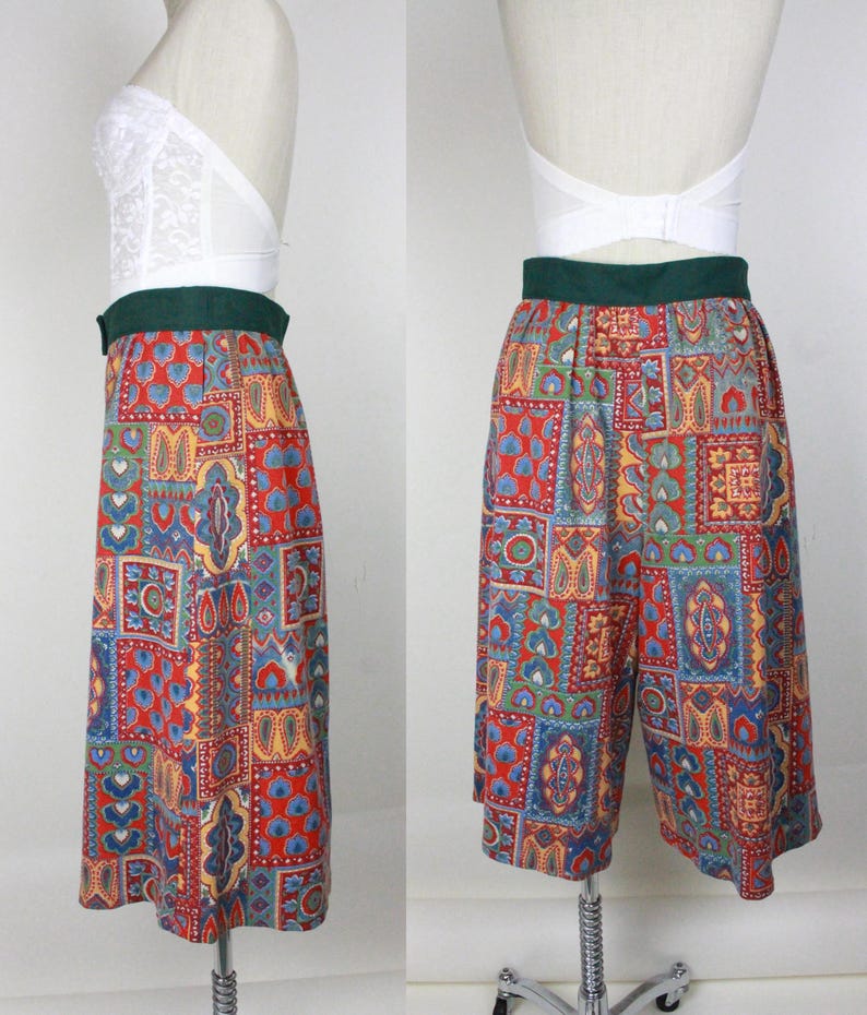 Vintage Hosenrock // Culottes // abgeschnittener Palazzo // hohe Taille Bild 3