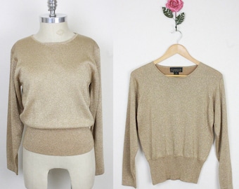 80s 90s Classiques gold sweater // merino blend