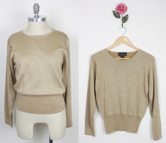 80s 90s Classiques gold sweater // merino blend - image 1