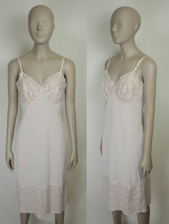 50s 60s Vanity Fair blush full slip // size 34 - image 7