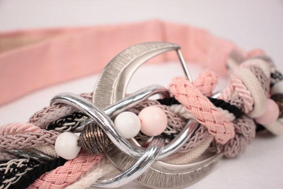 80s braided cord belt // Carolyn Tanner Designs - Gem display picture 2