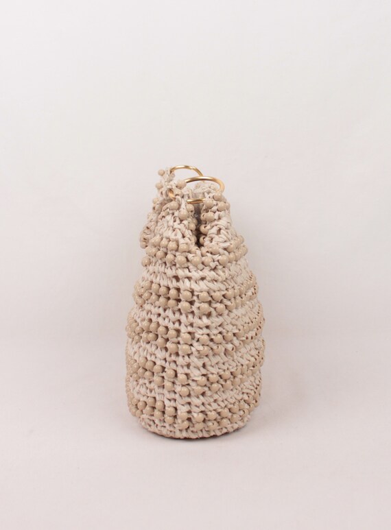 60s beaded crochet straw bag // Simon by Mister E… - image 4