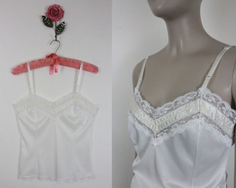 80s 90s Mel-Lin camisole // ribbon trim bust