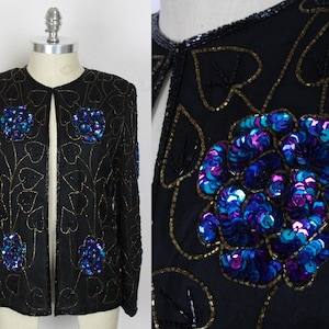 Vintage JMC Abendjacke // Perlen und Pailletten