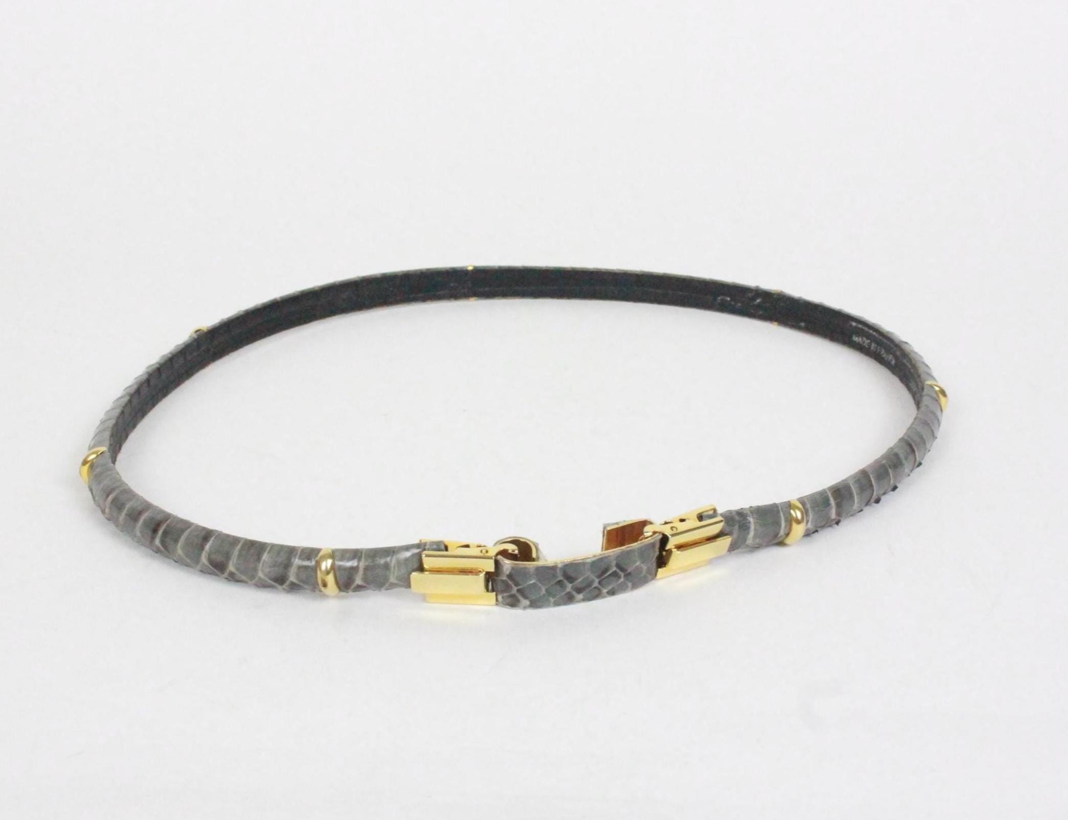 Vintage Lucienne Reptile Belt // Made in France - Etsy