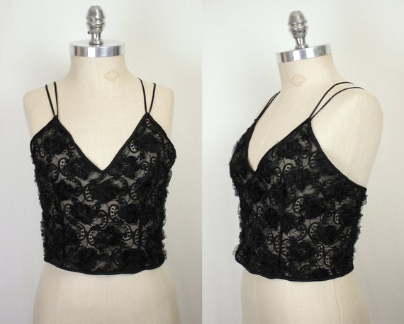 Christies sheer lace and organza top // made in I… - image 2