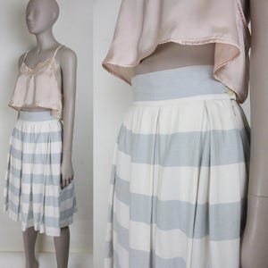 vintage Cacharel skirt // striped cotton // side pockets
