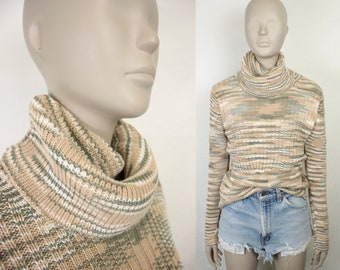 Y2K Gap sweater // variegated turtleneck