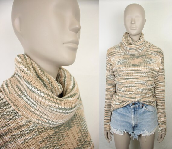 Y2K Gap sweater // variegated turtleneck