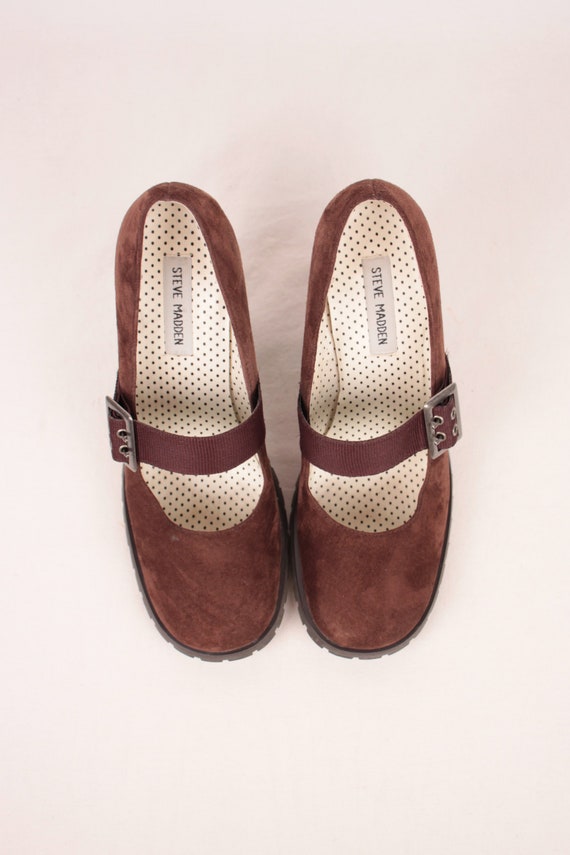 suede mary janes // lug sole // canvas and gromme… - image 6
