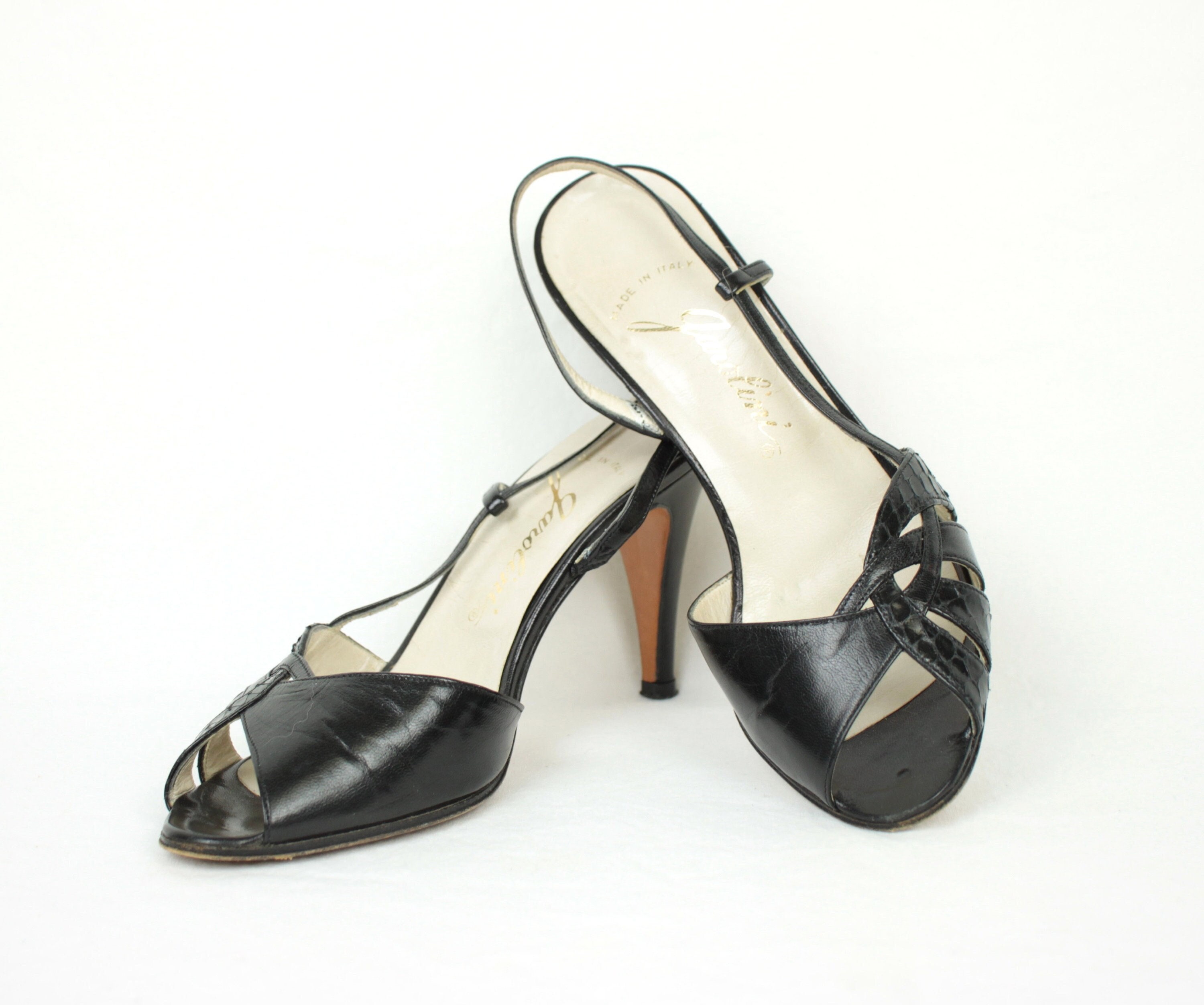 Yellow Crisscross strappy Leather Women's Italian Mules | Italian heels,  Spring staples, White high heels