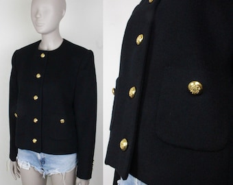 vintage Herbert Grossman wool jacket // gold buttons