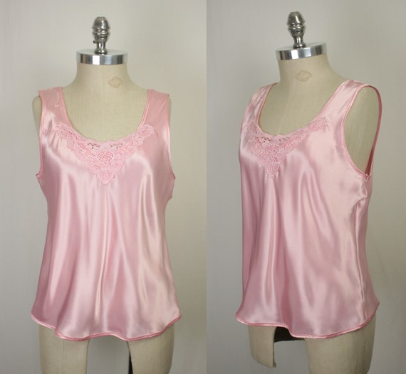80s 90s satin camisole // bubblegum pink - image 4